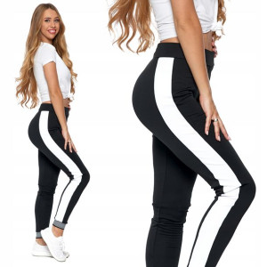 Moraj Legginsy Damskie z lampasem 1900-023 S/M