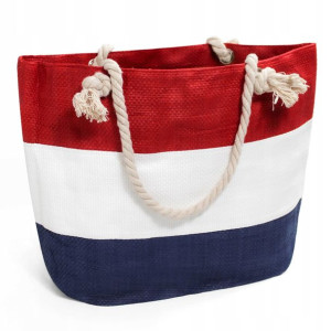 Duża Torba Plażowa Zapinana Shopper Miejska Piknik