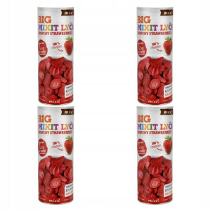 4 x Duża Chrupiąca Truskawka (Liofilizowane) 100g