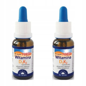 2x Witamina D3 K2 Forte 20ml - Dr Jacobs