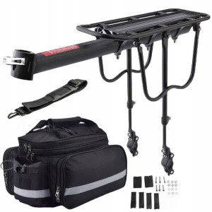 Bagażnik Rowerowy 50 Kg + Torba Sakwa Na Rower