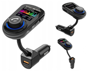 Wielofunkcyjny Transmiter Fm 2x Usb Bluetooth Mp3