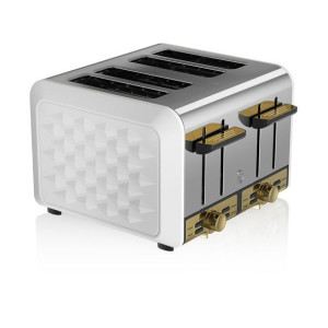 Swan Toster Gatsby Biały 4 Kromki St14084whtn