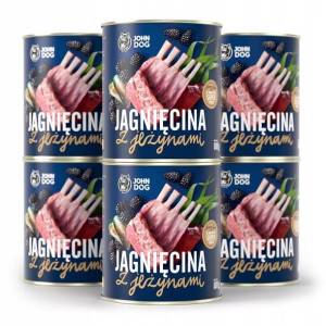 John Dog BERRY Adult jagnięcina z jeżynami 800g*6
