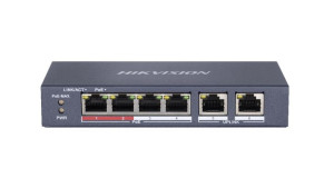 Switch Poe Hikvision Ds-3e0106p-e/m 6-portowy