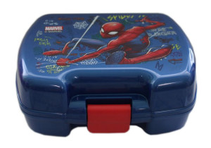 Śniadaniówka Spiderman Z Zaciskiem Niebieska