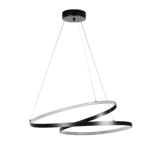 Flores LED 60W lampa wisząca 1-punktowa z pilotem czarna