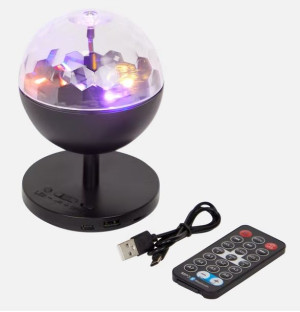 GŁOŚNIK Dyskotekowy PROJEKTOR Lampa LED + PILOT