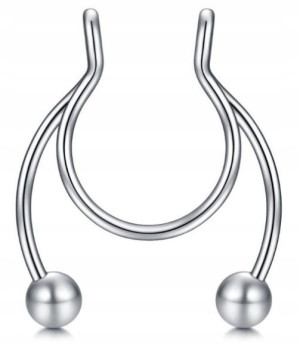 Fake septum U Kolczyk do Nosa Stal Ring Punk