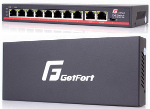 Switch Poe Getfort 8fe X Poe + 2fe Uplink 120w Poe+