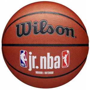 Piłka koszykowa Wilson JR NBA Logo Indoor Outdoor brązowa WZ2009801XB7