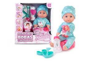 ARTYK 121869 Lalka NATALIA siusiający Bobas z akcesoriami 30 cm