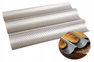 Forma Blacha Do Pieczenia Bagietek Metalowa 3 Szt