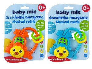 BABY MIX KP-0593-ORANGE Grzechotka muzyczna małpka pomarańczowa 17306