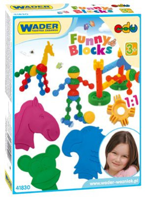 WADER 41830 Klocki Funny w kartonie 36 el.