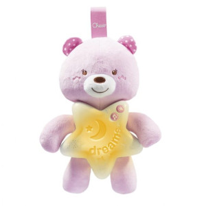 CHICCO 00009156100000 Miś na dobranoc różowy
