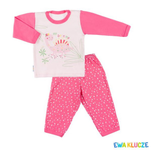 EWA 844774 LITTLE MOON Piżama dziew.róż 122