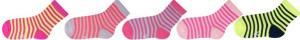 SCORPIO SK-35 Skarpety w paski fluo girl 37-39