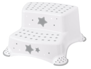 KEEEPER 10031 IGOR STARS Podest dwustopniowy antypoślizgowy kosmiczny biały