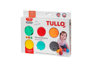 TULLO 462 Piłki sensoryczne buźki 6 szt