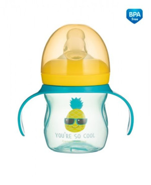 CANPOL 57/303 Kubek treningowy ustnik silikonowy 150 ml SO COOL turkus