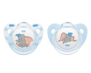 NUK 730524 Smoczek 0-6m uspokajający silikonowy DISNEY DUMBO 2szt