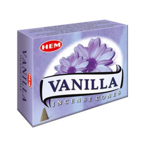 Kadzidełka Stożkowe HEM - Vanilla (waniliowe) 10 sztuk