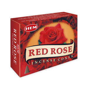 Kadzidełka Stożkowe HEM - Red Rose (Czerwona Róża) 10 sztuk
