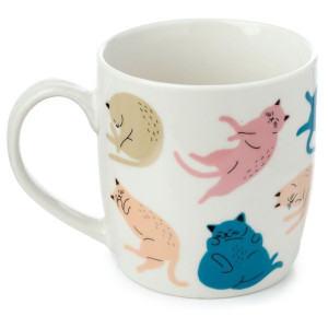Kubek porcelanowy w koty - Kocie życie