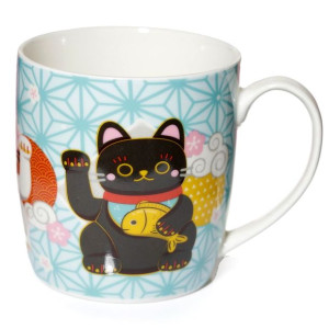 Kubek porcelanowy Kot Szczęścia Maneki Neko