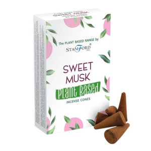 Kadzidełka Stożkowe Roślinne Stamford - Sweet Musk (Słodkie Piżmo) 15 sztuk