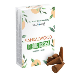 Kadzidełka Stożkowe Roślinne Stamford - Sandalwood (Drzewo Sandałowe) 15szt