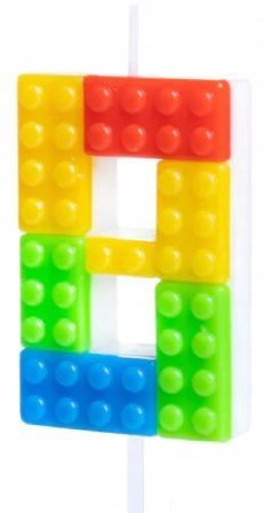 ŚWIECZKA urodzinowa KLOCKI Jak Lego CYFRA 8