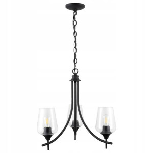 Lampa APP1235 czarna sufitowa szklane klosze 3