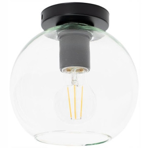 Lampa APP1174 czarna sufitowa plafon szklany klosz