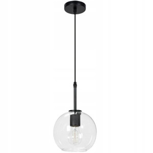 Lampa APP1176 czarna sufitowa szklany klosz kula