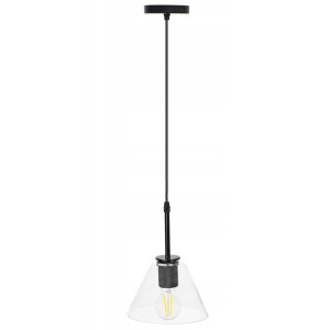 Lampa APP1178 czarna sufitowa szklany klosz