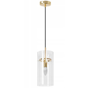 Lampa APP1212 złota sufitowa szklany klosz tuba