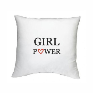 Biała poszewka GIRL POWER Siła Kobiet LOVE 40x40
