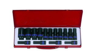 King Tony Nasadki Udarowe Długie 1/2" Komplet 15 Elem. 10-32mm