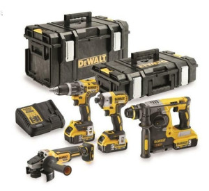 Dewalt.zestaw Combo 18v (dcg405+dch273+dcd796+dcf887) 3x5,0ah 2xtstak Dck42