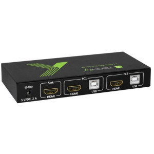 Techly Przełącznik Kvm Hdmi/usb 2x1 Z Audio 4kx2k Idata Kvm-hdmi2u