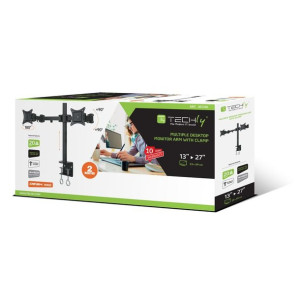 Techly Podwójny Uchwyt Biurkowy Led/lcd 13-27 Cali