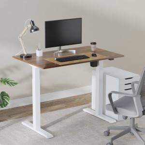 Ergo Office Biurko Elektryczne Regulacja Wysokości Białe Er-403w