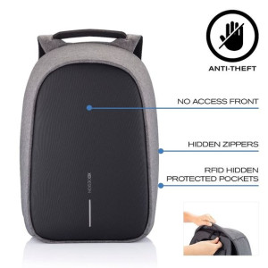 Xd Design Plecak Antykradzieżowy Bobby Hero Small Szary P/n: P705.702