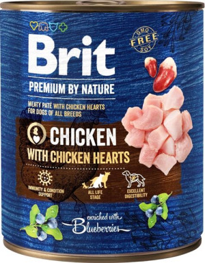 Brit Premium By Nature Chicken&HEARTS 800g