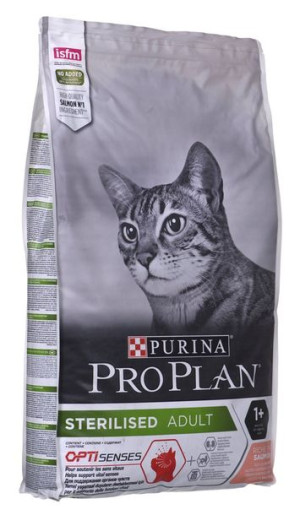 PURINA PRO PLAN Sterilised OPTI SENSES Salmon 10kg - sucha karma dla kota
