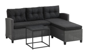 Sofa ogrodowa narożna MORA szary