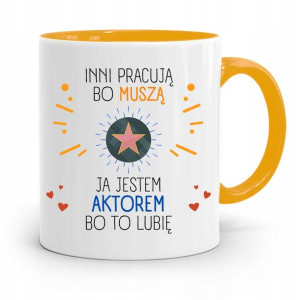 Dla Aktora Aktorki Kubek Żółty Prezent Urodziny