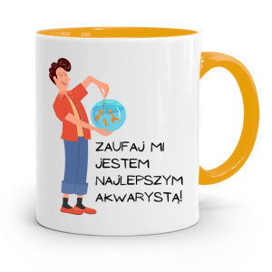 Dla Akwarysty Kubek Żółty Na Prezent Na Urodziny